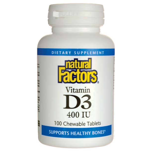 Natural Factors Vitamin D3 400 Iu 100 Chwbls