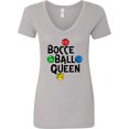 thumbnail image 3 of Inktastic Bocce Ball Queen Women's V-Neck T-Shirt, 3 of 5