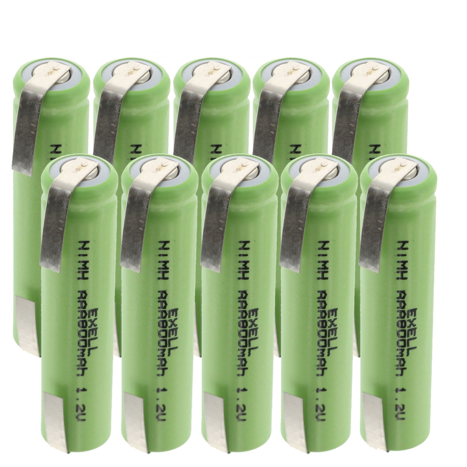 10x 1.2V AAA 800mAh Rechargeable Batteries w/ Tabs For Razors, Cordless
