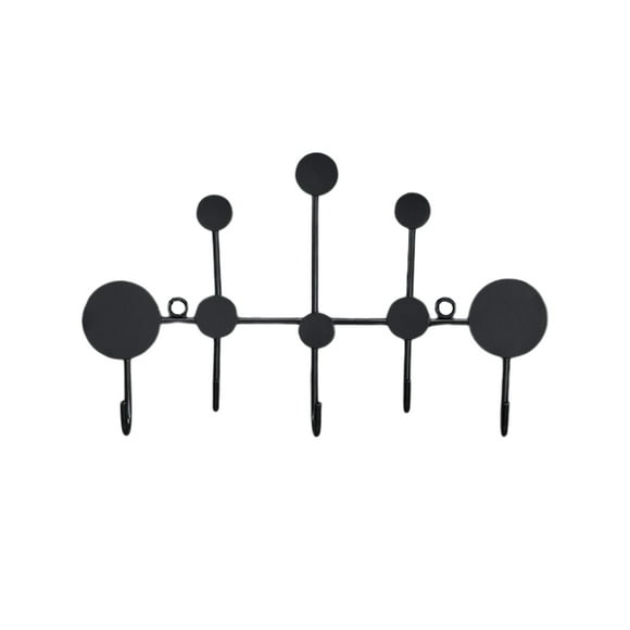 Ganchos de pared Yuarrent para puerta Negro 5 Ganchos