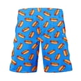 thumbnail image 3 of Mens Casual Shorts Printed Short Pants Breathable Athletic Stretch Wear Daily Beach Summer Board Shorts Blue L, 3 of 3