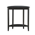 thumbnail image 2 of Bowery Hill Contemporary Wood Hald Moon Shaped Console Table in Black, 2 of 5