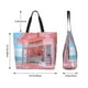 thumbnail image 5 of Balery Pastel Pink Beach Cafe Bolsa Tote Estilo Estético con Cremalleras, Bolsa de Hombro, Bolsa de Compras Grande y Plegable, 5 of 8