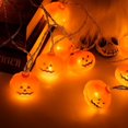 thumbnail image 5 of Decoraciones de Halloween Luces de cadena de calabaza de 30 LED de 14.7 pies, liquidación de decoración de Halloween con luz de 2 modos con pilas, 5 of 5