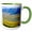 Green/White, variant on 3drose, Alaska, Gates of the Arctic National Park, Noatak River Bends., 11oz Two-tone Green Mug