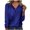 Blue, variant on KIHOUT Ladies Summer Casual Tops New Women's Casual Long-sleeved Cardigan Tops Loose Blouse Chiffon Shirt