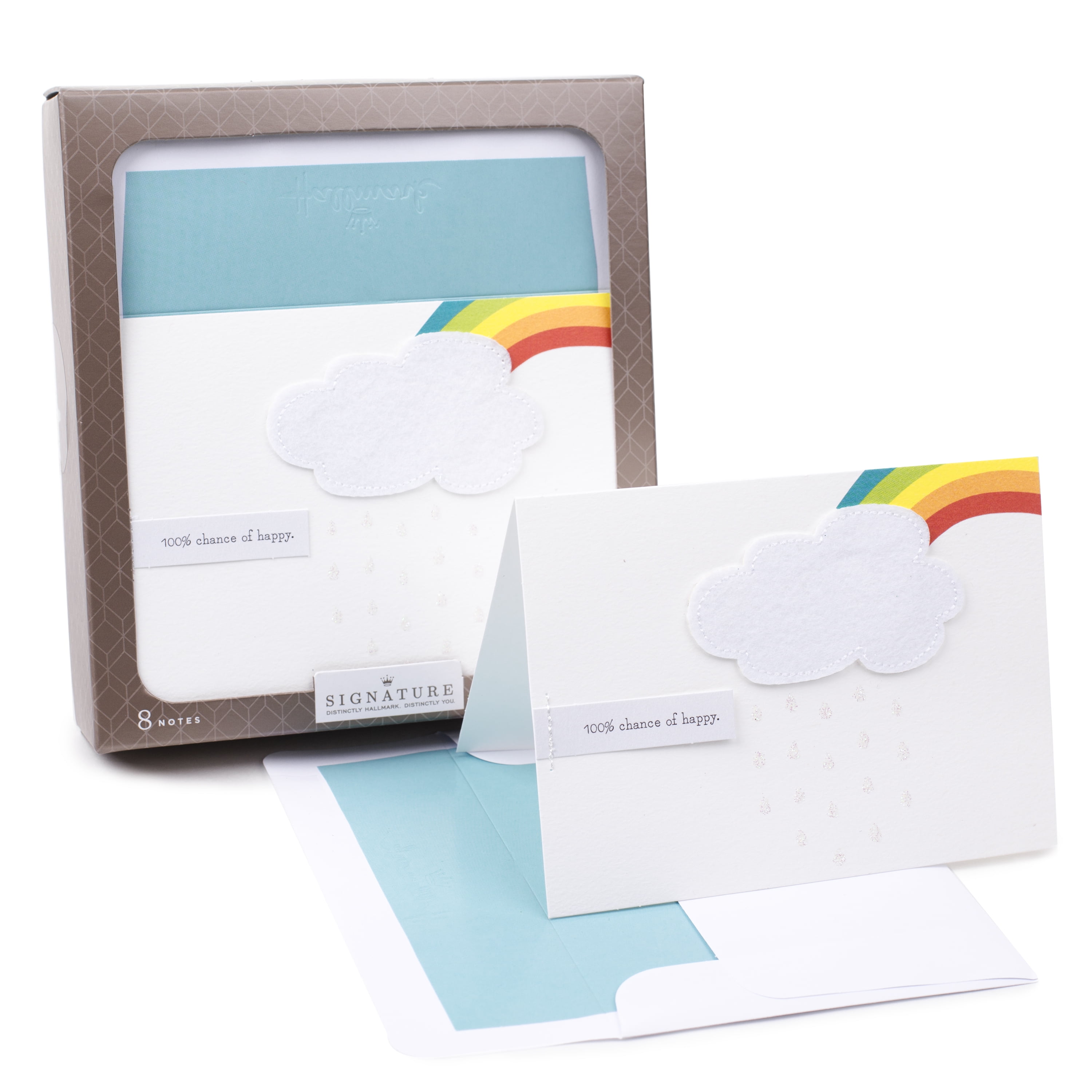 Hallmark Signature Notecards (Rainbow and Cloud, 8 Cards and Envelopes)