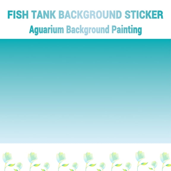 Blue and white gradient, Aquarium Background Wallpaper, Fish Tank Landscape Decor, Terrarium Habitat Decor, Reptile Enclosure Decor, Front self-adhesive PVC HD sticker, Removable 2D Flat sticker