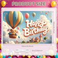 thumbnail image 2 of Colorful Banner Cartoon Party Backdrop Teddy Bear Hot Air Balloon Celebration Backdrop for Kids Birthday Party Children Celebration Indoor Decoration, 2 of 9