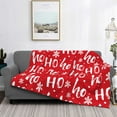 thumbnail image 2 of Uemuo Hohoho Printed Throw Blanket for Couch, Fluffy Fuzzy Blankets for Bed, Sofa, Cozy Flannel Faux Fur Blanket-40"x30", 2 of 6