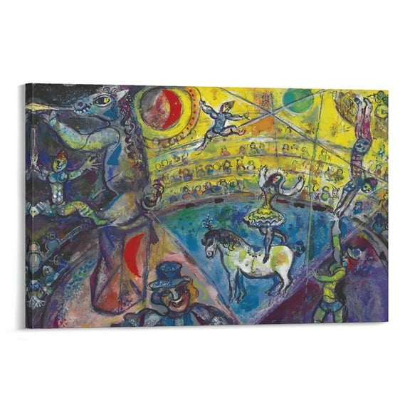 Marc Chagall The Circus Horse Art Prints Poster Artworks Canvas Poster Room Aesthetic Wall Art Prints Home Modern Decor Gifts 08x12inch(20x30cm)