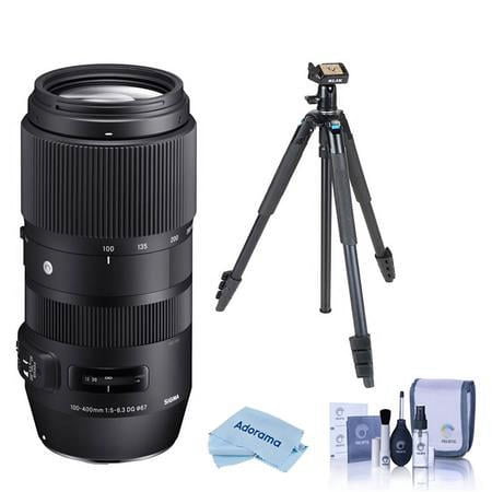 UPC: 0192223140790 | 100-400mm f/5-6.3 DG OS HSM Lens for Canon EF  Bundle with Vanguard Vesta 203AGH Aluminum Tripod  Cleaning Kit  Cleaning Cloth