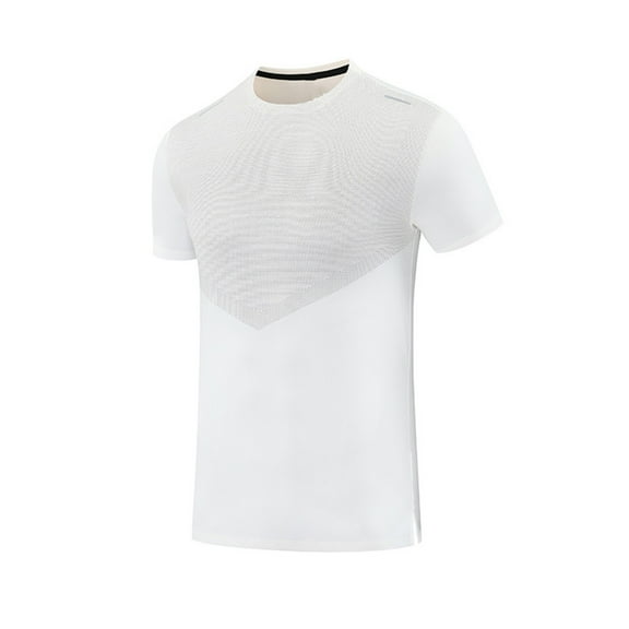 Men's Short Sleeve Swim Top Sun Protection T-Shirt Crew Neck Moisture Wicking Gym Shirts