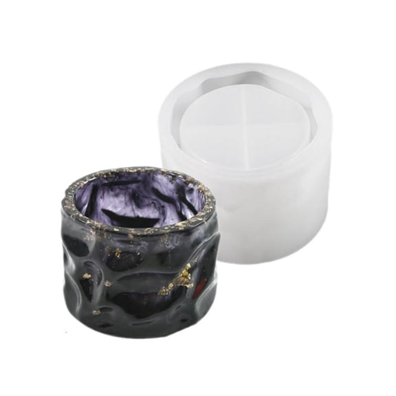 ANXPTIME Creative Round Concrete Candle Holder Silicone Mold for Projects Enthusiasts