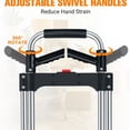 thumbnail image 3 of 380 LB Capacity Folding Hand Truck Heavy Duty Foldable Dolly Cart with Wheels, Aluminum Collapsible Hand Cart Portable Trolley Dolley with Telescoping Handle for Moving Use, 3 of 6