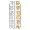 thumbnail image 2 of Xihbxyly Liquidación de verano Cadena de joyería para decoración de uñas, 12 rejillas, cadena de metal con pegatinas decorativas para decoración de uñas, 2 of 2