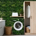 thumbnail image 4 of Peel and Stick Wallpaper Moss Covered Brick Wall Texture Green Shades Wall Mural 17.7in x 9.8ft Self Adhesive Removable Wall Paper Renter Friendly Wallpaper for Bedroom Fireplace Kitchen, 4 of 8