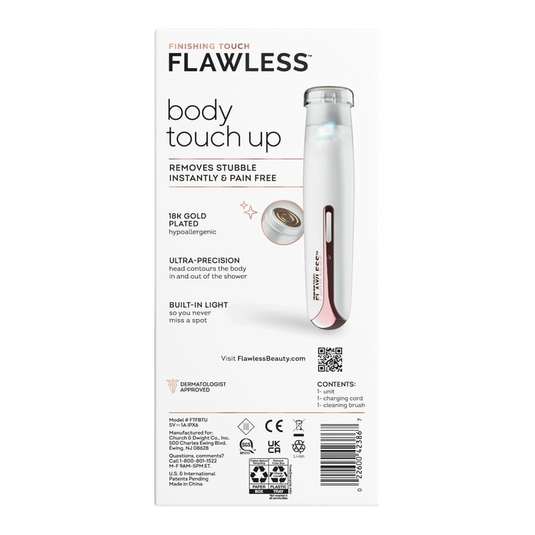 Finishing Touch Flawless Body Touch Up, Electric Razor for Women, Closest  Shave for Stubble, Body Hair Removal, For All Skin Types 