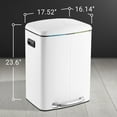 thumbnail image 6 of happimess Marco Rectangular 10.6-Gallon Double Bucket Trash Can with Soft-Close Lid, Cotton White, HPM1005C, 6 of 10