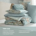 thumbnail image 6 of Regency Heights Twin/Twin XL Size Comforter Sets, Soft Blue Vintage Floral Bed in a Bag Twin/Twin XL, 5 Pieces Bedding Comforter Set with Bed Sheets and Pillowcases for College Dorm, 6 of 11