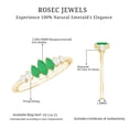 thumbnail image 4 of Rosec Jewels Natural Emerald Diamond Anniversary Ring for Women - Marquise Emerald Ring - AAA Quality - Ready to Gift, 14K Yellow Gold, US 10.00, 4 of 5