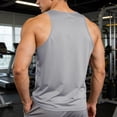 thumbnail image 5 of Domuza Tank Top for Mens Muscle Fit Workout T Shirt Lightweight Vest Casual Gym Sleeveless Shirts Beach Vacation Tank Top Gray L, 5 of 6