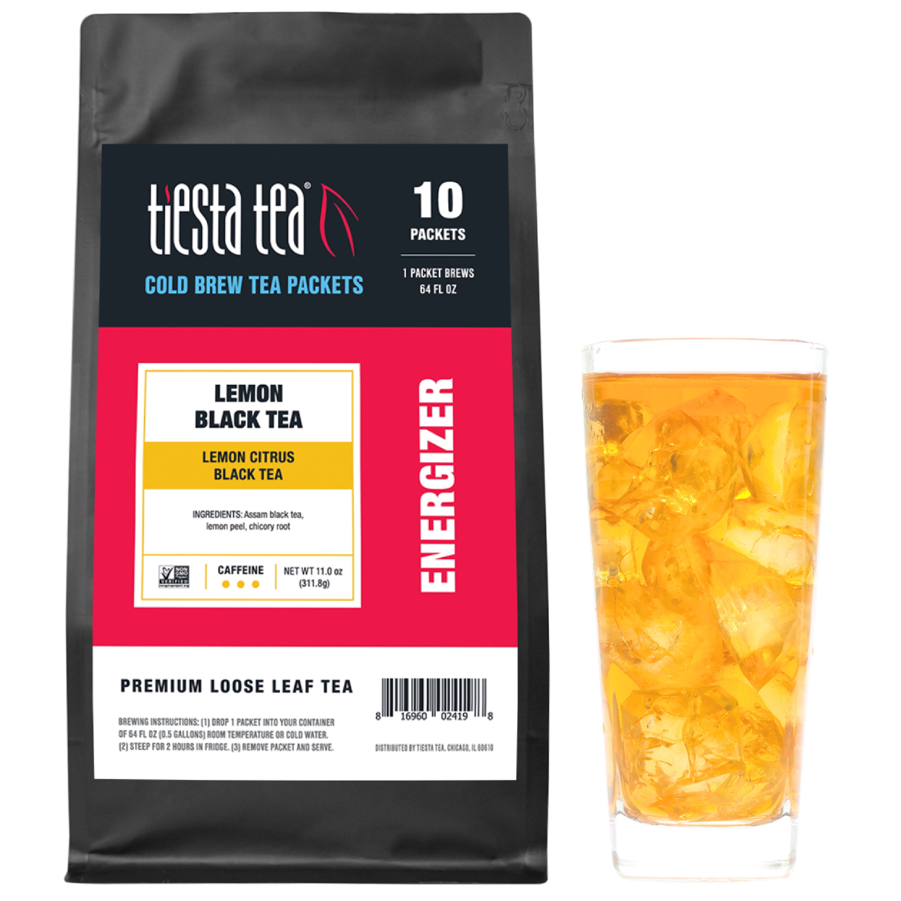 Tiesta Tea Lemon Black Cold Brew Tea, Lemon Citrus Black Tea