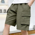 thumbnail image 2 of Nskgu Boys Cargo Shorts Kids Multi-Pocket Casual Summer Shorts Lightweight Outdoor Hiking Shorts for Boys, 2 of 7