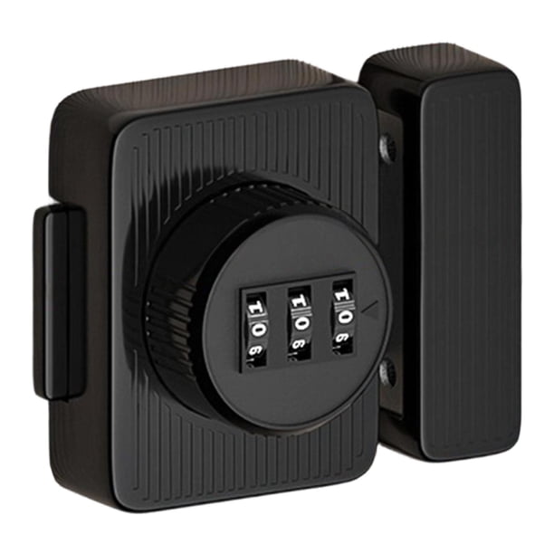 Cerradura de combinación con pomo giratorio, para montaje, combinación sin llave de 3 dígitos para Negro