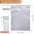 thumbnail image 2 of 3Pcs Wet Dry Bag with Wrist Strap Reusable Waterproof Wet Bag for Baby Cloth Diaper Swimming Travel and Laundry (Grey), 2 of 10