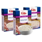 Gits Instant Basundi Dessert Mix, Pure Veg, Indian Sweet And Dessert Ready Mix, 375 G (Pack Of 3, 125G Each)