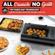 Gourmia 6 Qt Smokeless Indoor Grill & Air Fryer, 5-in-1 FoodStation, Black