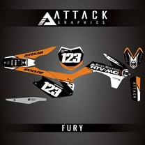 Attack Graphics Custom Fury Complete Bike Graphics Kit for KTM 350 XC-F 2013