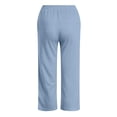 thumbnail image 4 of Akiihool Boys Uniform Pants Pull on Boys' School Uniform Stretch Jegging Flat Front Style (Light Blue,8-9 Years), 4 of 7