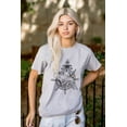 thumbnail image 3 of Nautical Whale Wheel Spiritual Animal Plus Size Crewneck Graphic Tee Shirt Brisco Brands 2X, 3 of 5
