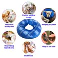thumbnail image 3 of 1 collar para mascotas, para perros y gatos, a cuadros, inflable, protector de cabeza, anillo para el cuello antimordeduras y antilamidos., 3 of 5