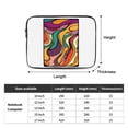 thumbnail image 3 of Laptop Sleeve Bag Compatible For iPad MacBook Air Pro Tablet Computer PC notebook Protective Fit in 10/12/13/14/15/16/17 inch Size groovy hippie 60s, 3 of 5