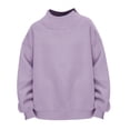 thumbnail image 3 of Gubotare Baby Girl Long Sleeve Sweatshirt Infant Toddler Baby Boy Girl Sweatshirt Long Sleeve Crewneck Pullover Sweater Top Size 3T 4T (Purple,3-4 Years), 3 of 4