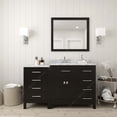 thumbnail image 2 of Caroline Parkway 57" Single Bath Vanity in Espresso with White Marble Top and Square Sink, 2 of 2