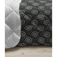 thumbnail image 3 of Charcoal Grey Down Alternative Comforter, Continuing Pattern of Baroque Inspired Elements in Rhombus Collaboration, Microfiber Quilt for All Season, 5 Sizes, Dimgray, by Ambesonne, 3 of 3