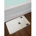 thumbnail image 2 of Peace Garden Bath Mat, Illustration of Top View Photo of Stones and Wavy Stained Slit Sand, Plush Bathroom Decor Mat with Non Slip Backing, 29.5" X 17.5", Charcoal Grey Coconut, by Ambesonne, 2 of 2