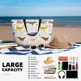 thumbnail image 4 of Large Beach Bags Water-resistant Sandproof - Cute cartoon Whales Cute Beach Tote Bags for Women with Zipper, 4 of 6