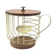 thumbnail image 3 of Soporte para cápsulas de café, cesta moderna para cápsulas de café, organizador de decoración, taza con tapa, jaulas para cápsulas de café de hierro, Oro Soledad Titular de la cápsula de café, 3 of 10