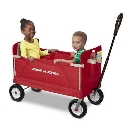 Radio Flyer, 3-in-1 Off-Road EZ Fold Wagon, Rubber Wheels, (Best Station Wagons Of All Time)