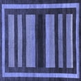 thumbnail image 1 of Ahgly Company Machine Washable Indoor Square Abstract Blue Modern Area Rugs, 7' Square, 1 of 4