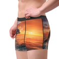 thumbnail image 5 of Salouo Sunset Dancing Dolphin B Print Men's Boxer Briefs,Breathable Underwear Elastic Waistband Briefs for Men -XX-Large, 5 of 8