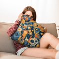 thumbnail image 7 of High-Quality Boho Pillow Covers, Mid Century Abstract Art Design, 20x20, Set of 2 - Linen Material, Perfect for Bohemian Home Décor, Couch, Sofa, Outdoor, Farmhouse Style, 7 of 7