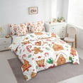 thumbnail image 3 of Castle Fairy Kids Gingerbread Man House 7-Piece Bedding Comforter Set,Merry Christmas King Bedding Sets,Festival Xmas Ultra Soft Bed Sheets,Super Cozy Room Decor, 3 of 8