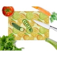 thumbnail image 2 of Watercolor Limes and Oranges Citrus Glass Cutting Board Large, 2 of 2