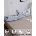 thumbnail image 4 of Purple White Flowers Pillow Covers King Size, Spring Farmhouse Botanical Floral Soft Bed Throw Pillowcases Breathable Cooling Long Lumbar Body Pillow Sham Cover for Bed Sofa 20''x40'', 4 of 7